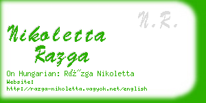 nikoletta razga business card